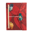 Lokta Bold Floral Notebook – Large (21x15cm) – 45 Leaves – Includes Bookmark – Ruby