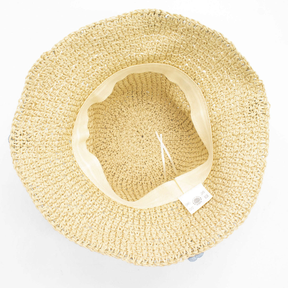 Nomad Sari Floppy Straw Sun Hat – Beige & Flowers
