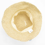 Nomad Sari Floppy Straw Sun Hat – Beige & Flowers