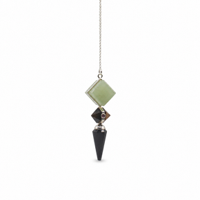 Builder of Realms - Three Piece Pendulum - Black Agate - Green Aventurine - Tiger Eye