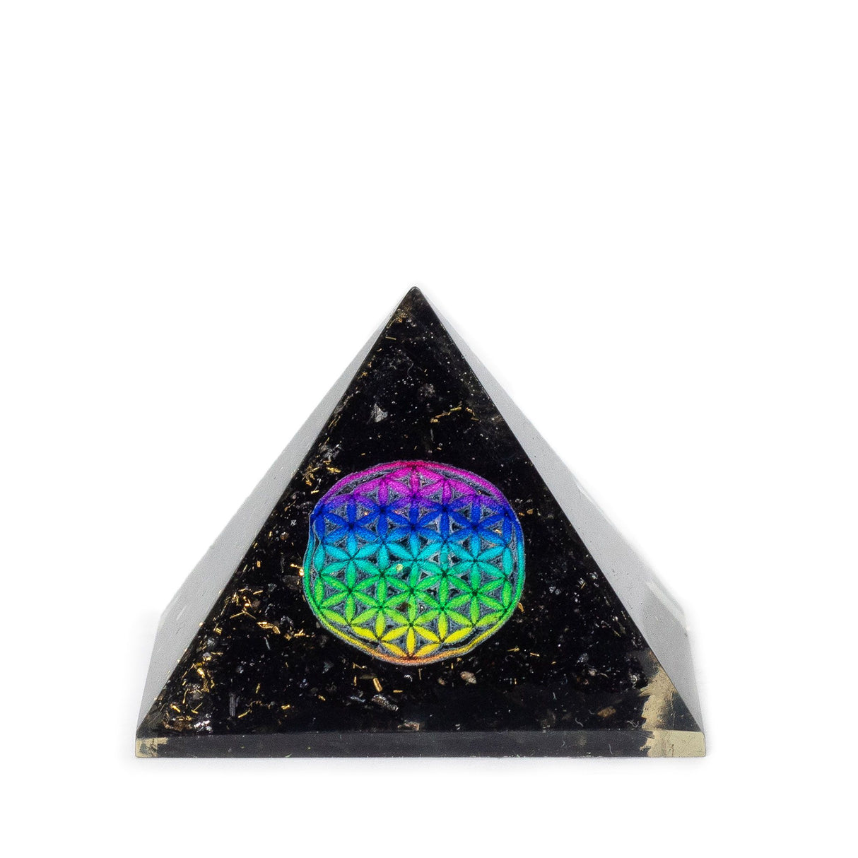 Kleine Orgoniet Pyramides 5,5x4,5cm – Levensbloem – Zwarte Toermalijn Schilfers