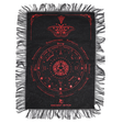 Ancient Witch Pendulum Divination Cloth - Mystic Moth - Black & Blood Red