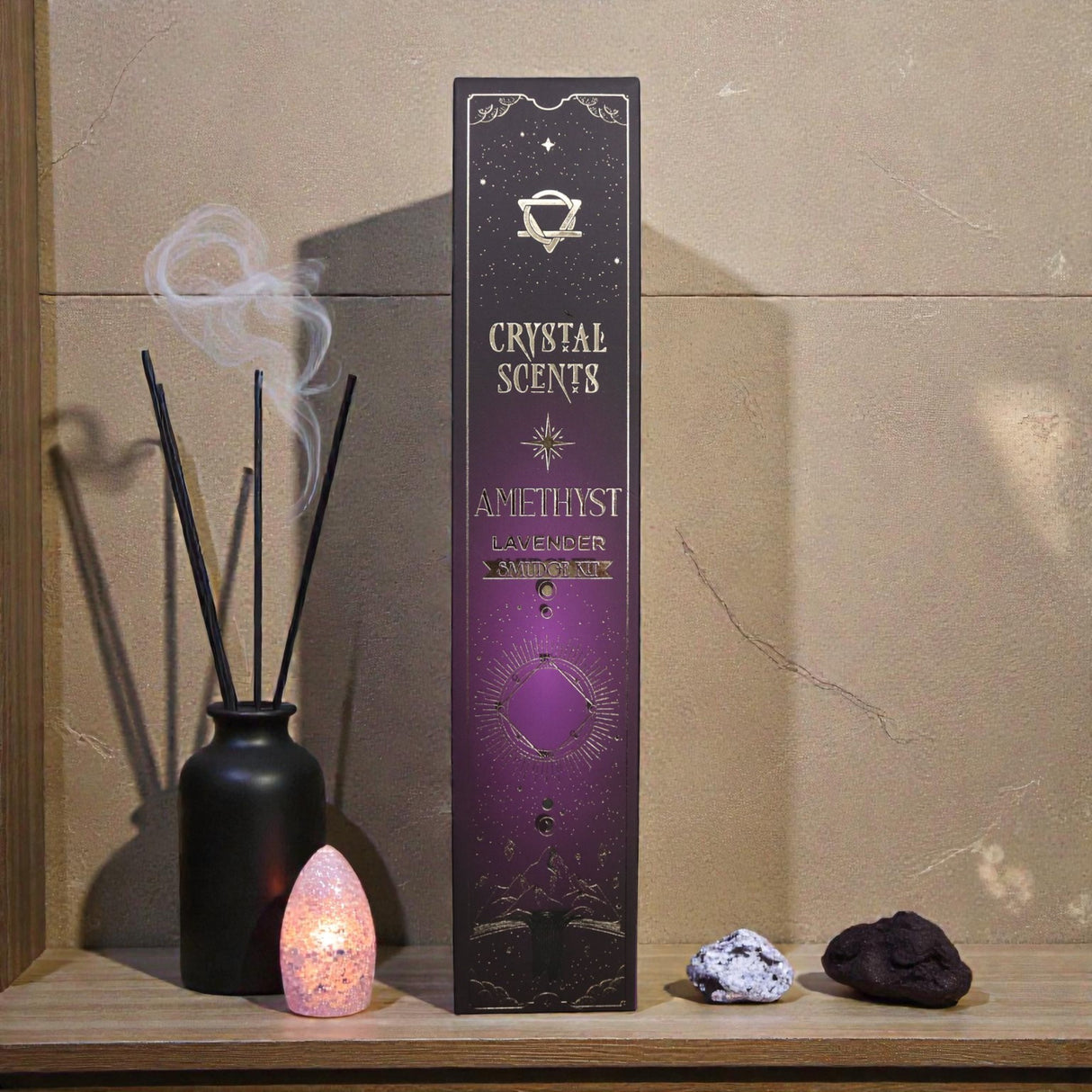 Amethyst Crystal Scents Smudge Incense – Lavender, Incense Sticks