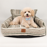 PAW Bed – Medium Sofa – Brown Stripes – 60 × 60 × 28 cm