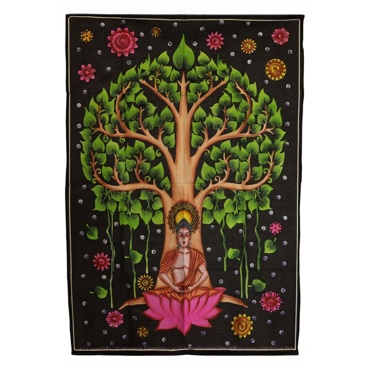 Βαμβακερή Τέχνη Τοίχου (70x110cm) – Δέντρο Μποδιά του Βούδα
