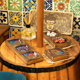Set di Vassoi Medi Smaltati in Mango – Hamsa