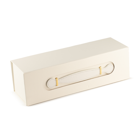 Flat Pack Gift Box - Wine Box Shape (33.5 × 10 × 10.5 cm) - White
