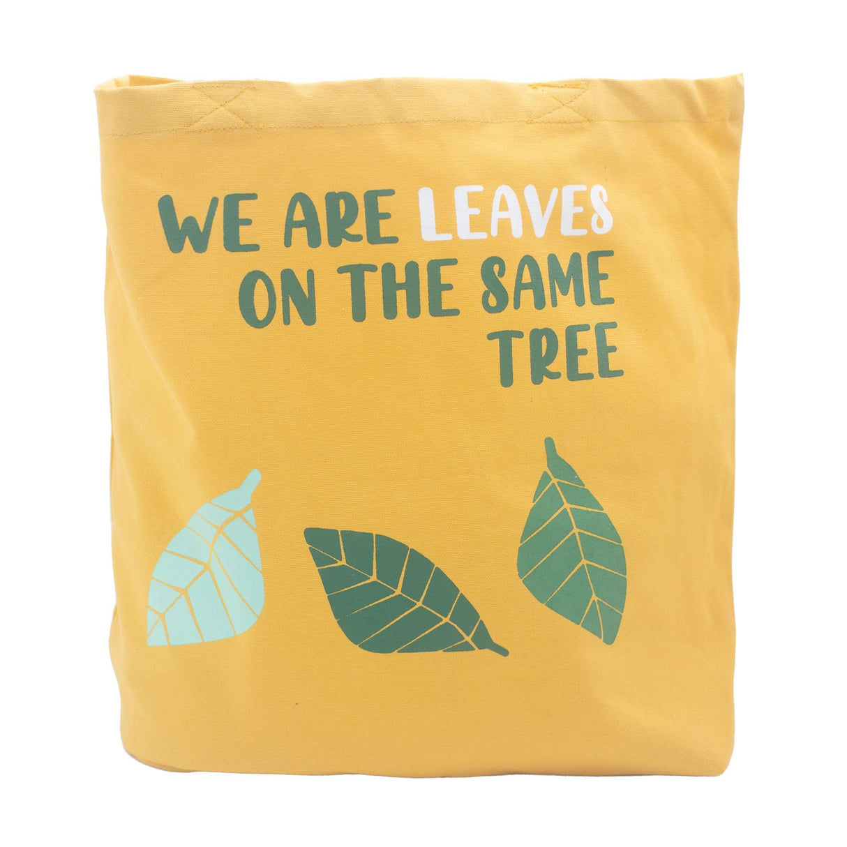 Printed Cotton Tote Bag Yellow Leaves