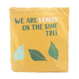 Printed Cotton Tote Bag Yellow Leaves