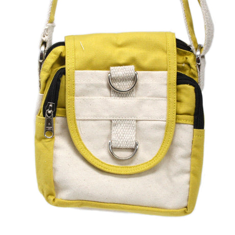 Crossbody reiseveske bomull olivengrønn