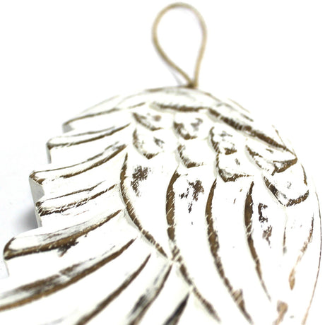 Angel Wing Wooden Hanging Decoration 30cm