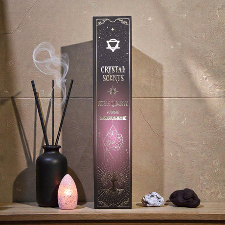 Rose Quartz Crystal Scents Smudge Incense – Rose, Incense Sticks