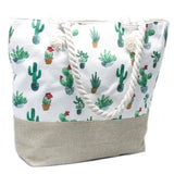 Bolsa de regalo con asas de cuerda, mini cactus