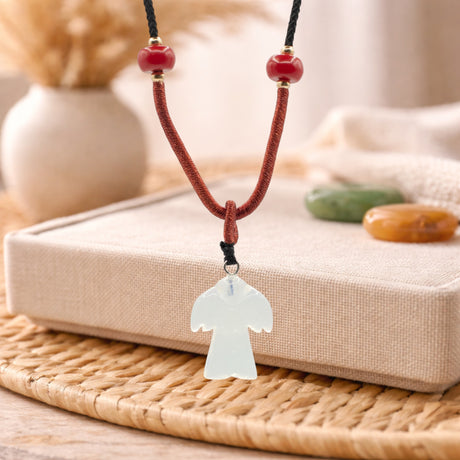 Cord Necklace Gemstone Pendant – Opalite Angel