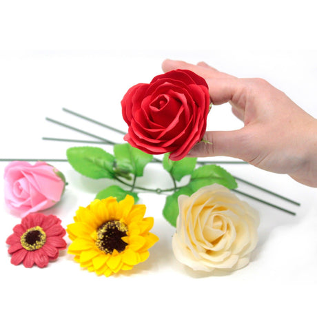 Grandes Roses de Savon – Rouge Lot de 10
