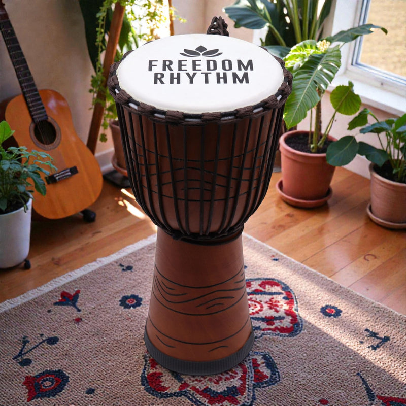 Large Pro Djembe Drum – Freedom Rhythm (high) – 50cm (22cm Diia) £57.95