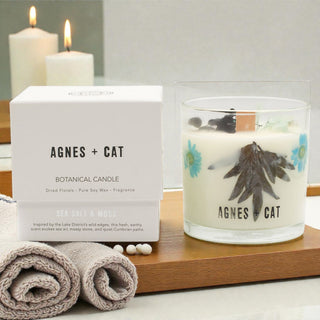 Agnes + Cat Botanical Soy Wax Candle – Seasalt & Moss
