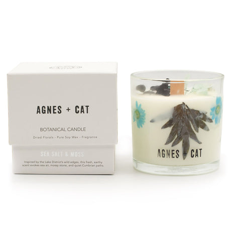Agnes + Cat botanická sójová sviečka – Morská soľ a mach