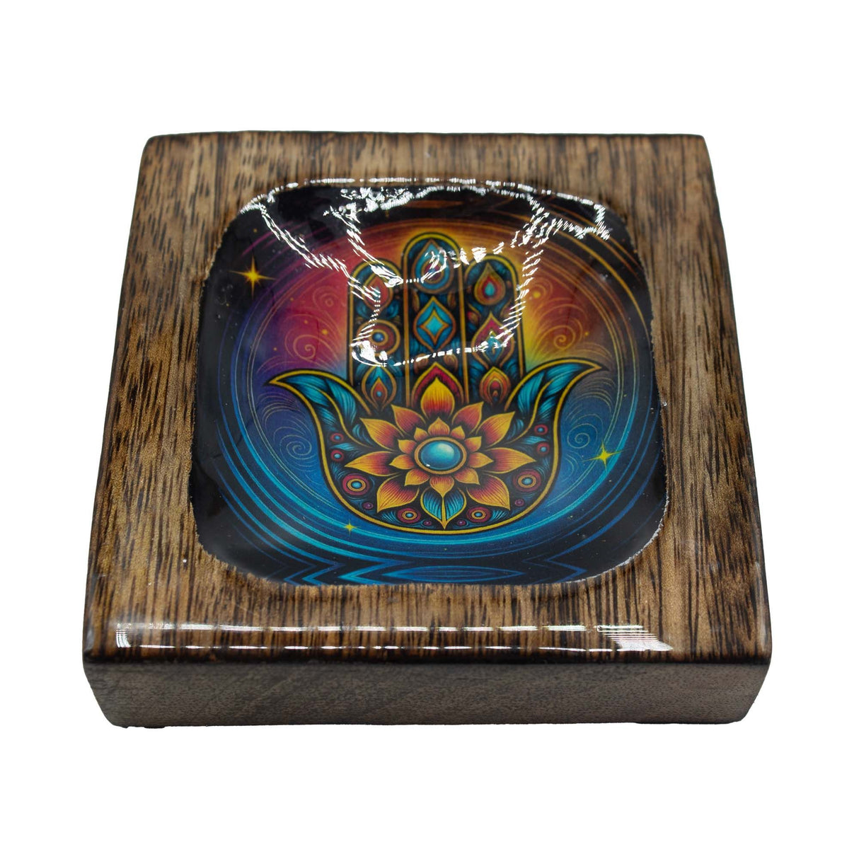 Set di Vassoi Medi Smaltati in Mango – Hamsa