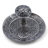 Antique Silver Mushroom Incense Holder Ring Dish