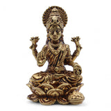 Small Brass Lakshmi Statue for Puja, 49mm
