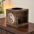 Square Mango Wood Oil Burner – Yin Yang