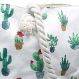 Bolsa de regalo con asas de cuerda, mini cactus