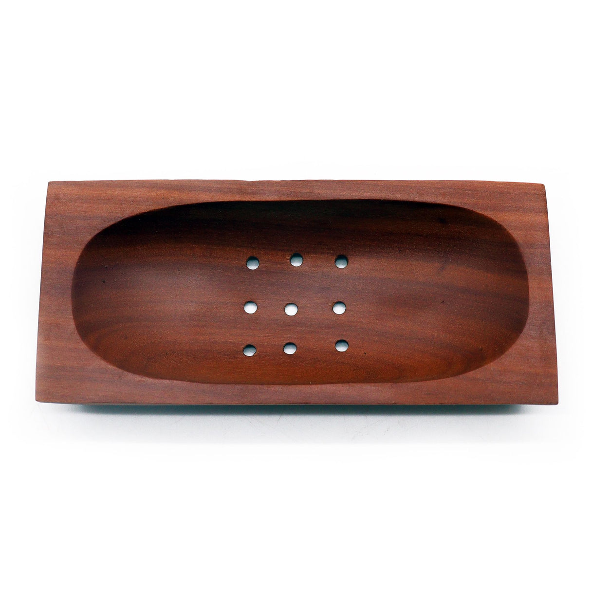 Jabonera rectangular de caoba