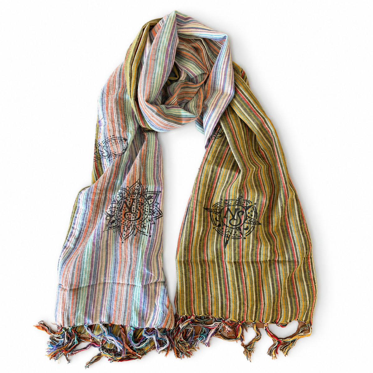 Nomad Sari - Travel Blessing Scarf - 170 × 50 cm - Sky Meets Earth