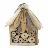 Bijenhotel en insectenhuisje, drijfhout