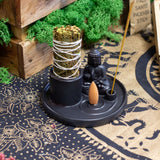 Plateau d'Encens Bouddha Polyvalent – Céramique Noir Mat