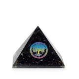 Petites pyramides d'orgonites 5,5x4,5 cm – Arbre de Vie – Éclats de tourmaline noire