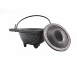Cast Iron Cauldron With Pentagram 5x9 cm