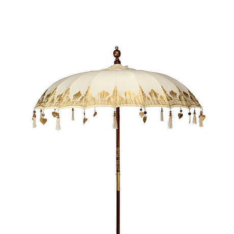 Ivory Balinese Patio Umbrella 1.5m Garden Parasol