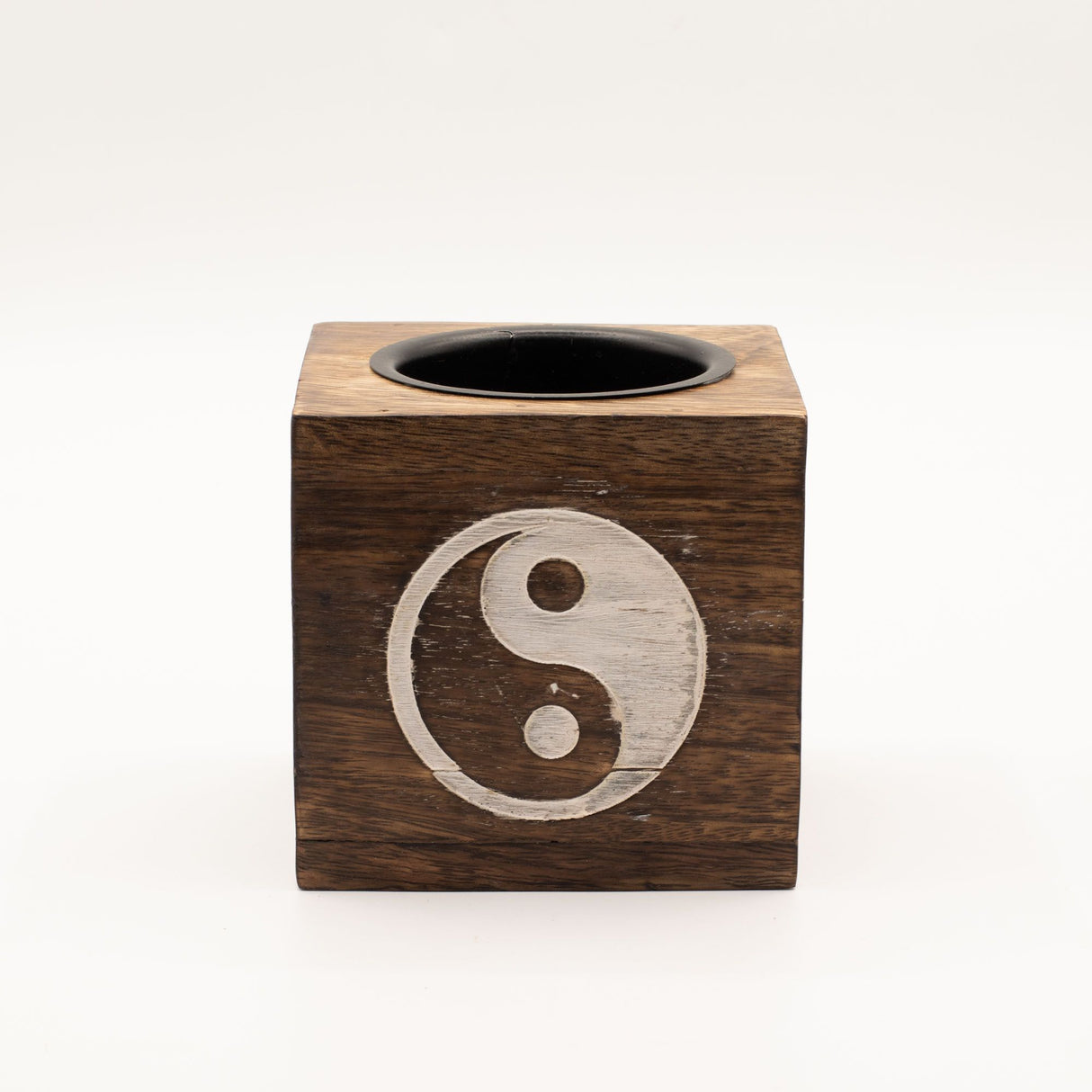 Square Mango Wood Oil Burner – Yin Yang
