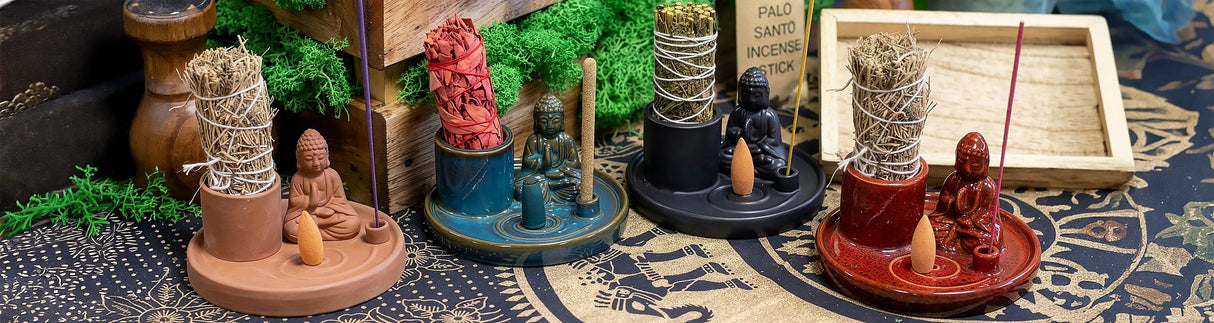 Prato de Incenso Buda Multiusos – Estilo Terracota Natural