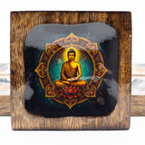 Grand ensemble de plateaux émaillés mangue – Bouddha