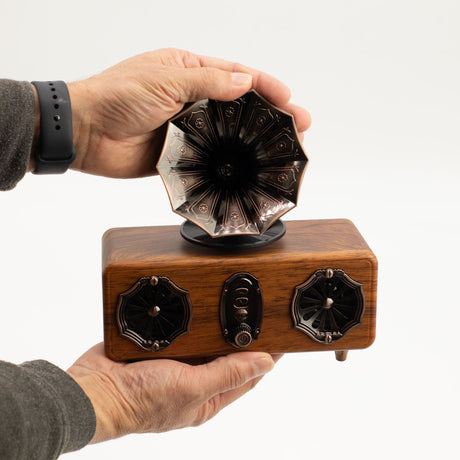 Retro Mini Double Gramophone Speaker – Bluetooth – 5.4 watt x 2