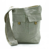 Canvas tas met twee vakken Steen Groot
