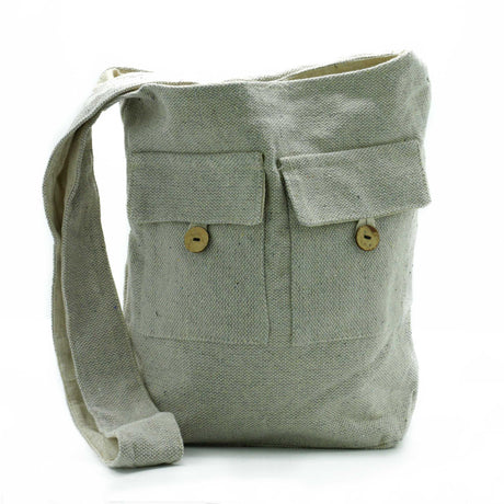 Canvas tas met twee vakken Steen Groot