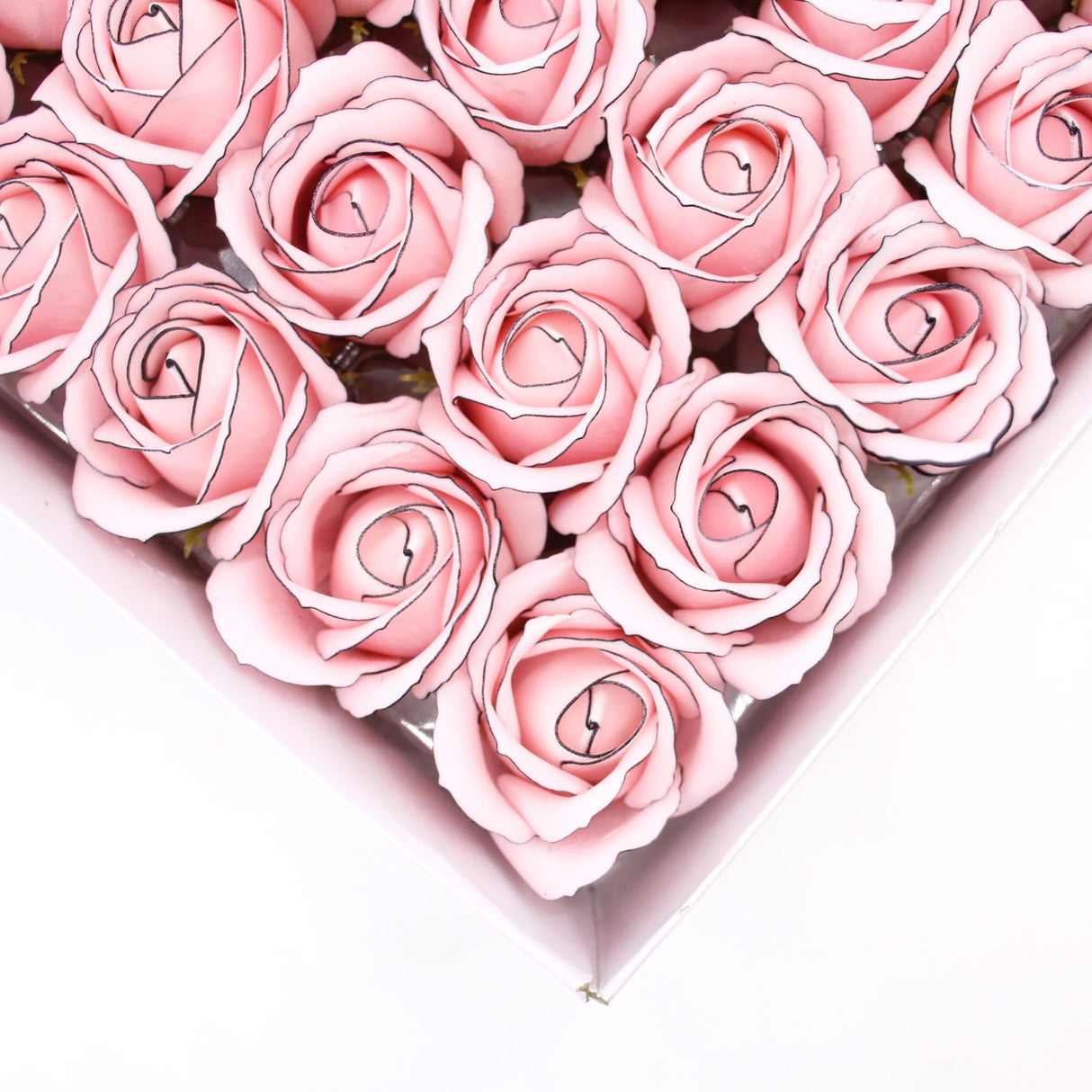 Mydlové kvety Ruža Ružová Čierny okraj 10 balenie