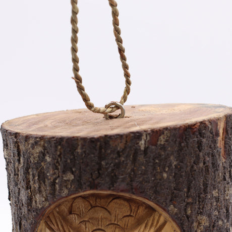 Tronc d’arbre visage – Nichoir – Chouette sage