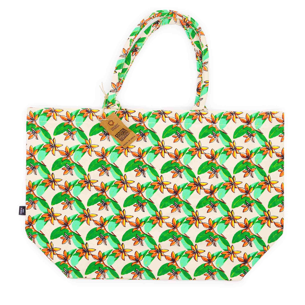 Cotton Tote Bag - Frangipani