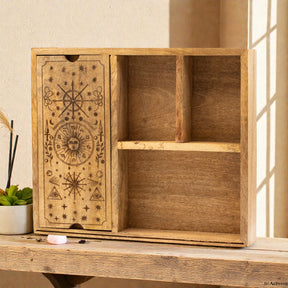 Four Section Tarot Box with Card Holder, Tarot card Box