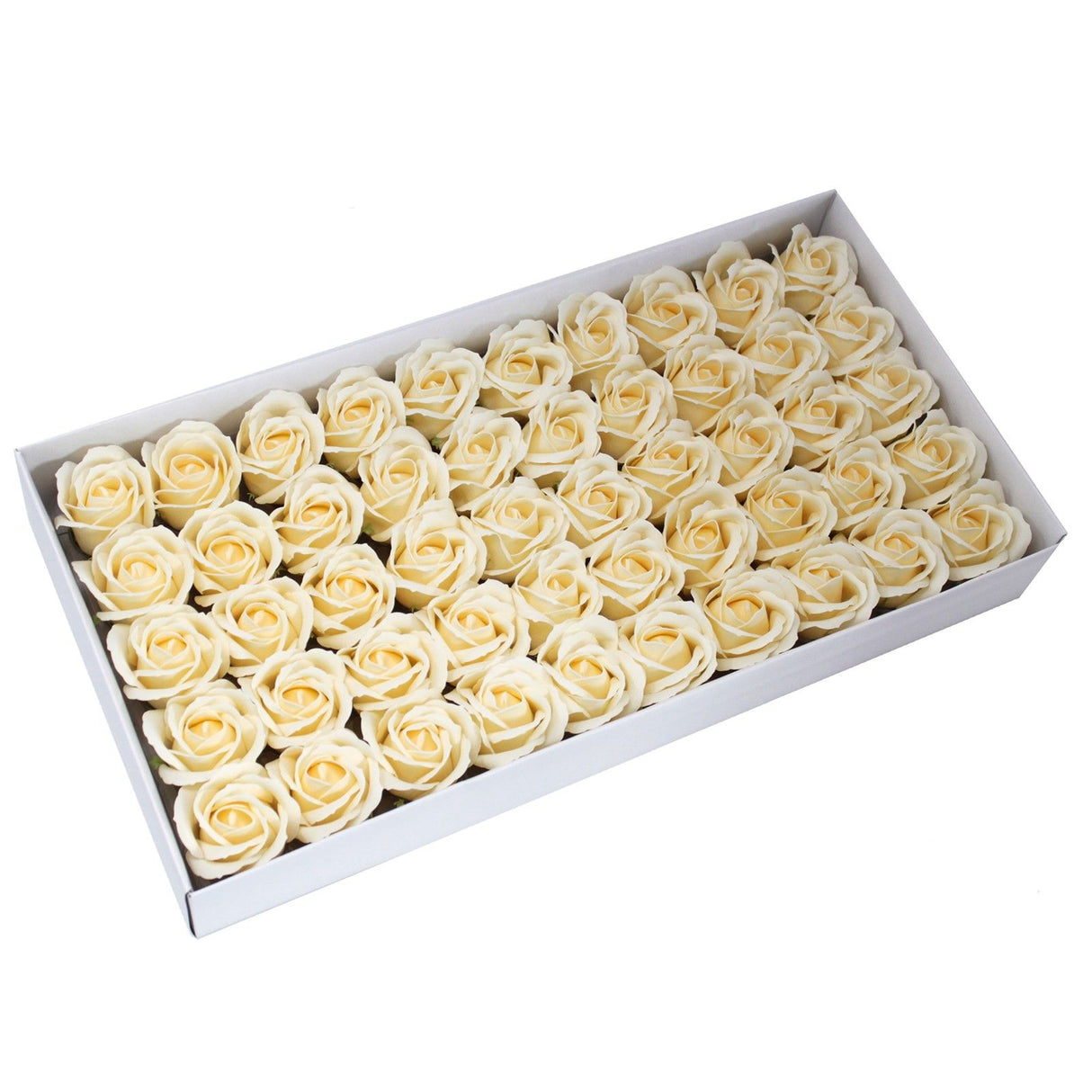 Savon artisanal fleurs moyen rose ivoire 10 pièces