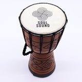 Малък професионален джембе барабан – Soul Sound (нисък) – Малък 30 см (15 см диаметър)