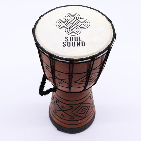 Малък професионален джембе барабан – Soul Sound (нисък) – Малък 30 см (15 см диаметър)