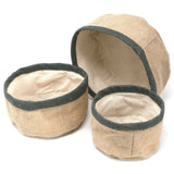 Natural Jute Baskets Set of 3 Charcoal