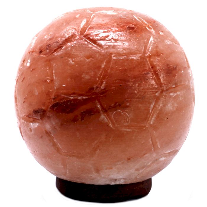 Himalayan Salt Lamp Football Shape Wooden Base