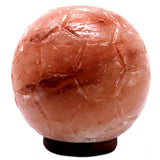Himalayan Salt Lamp Football Shape Wooden Base